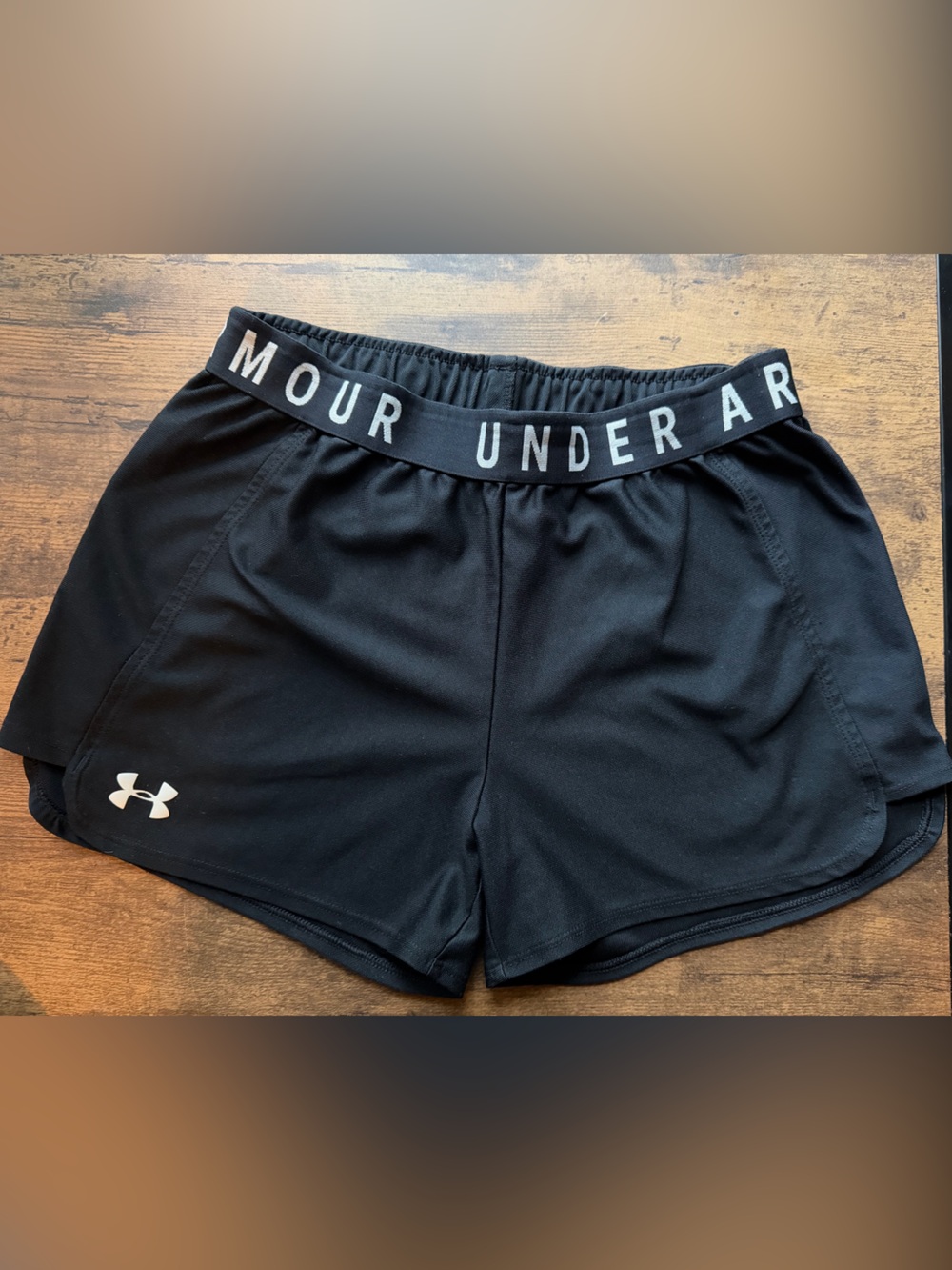 Under Armour Black Women's Athletic Shorts with Branded Waistband